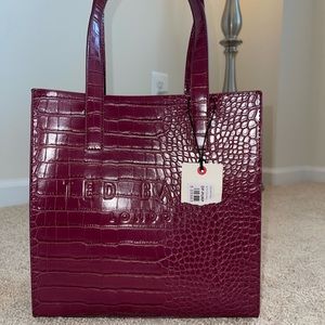 Ted Baker Icon Small Croc Embossed Tote